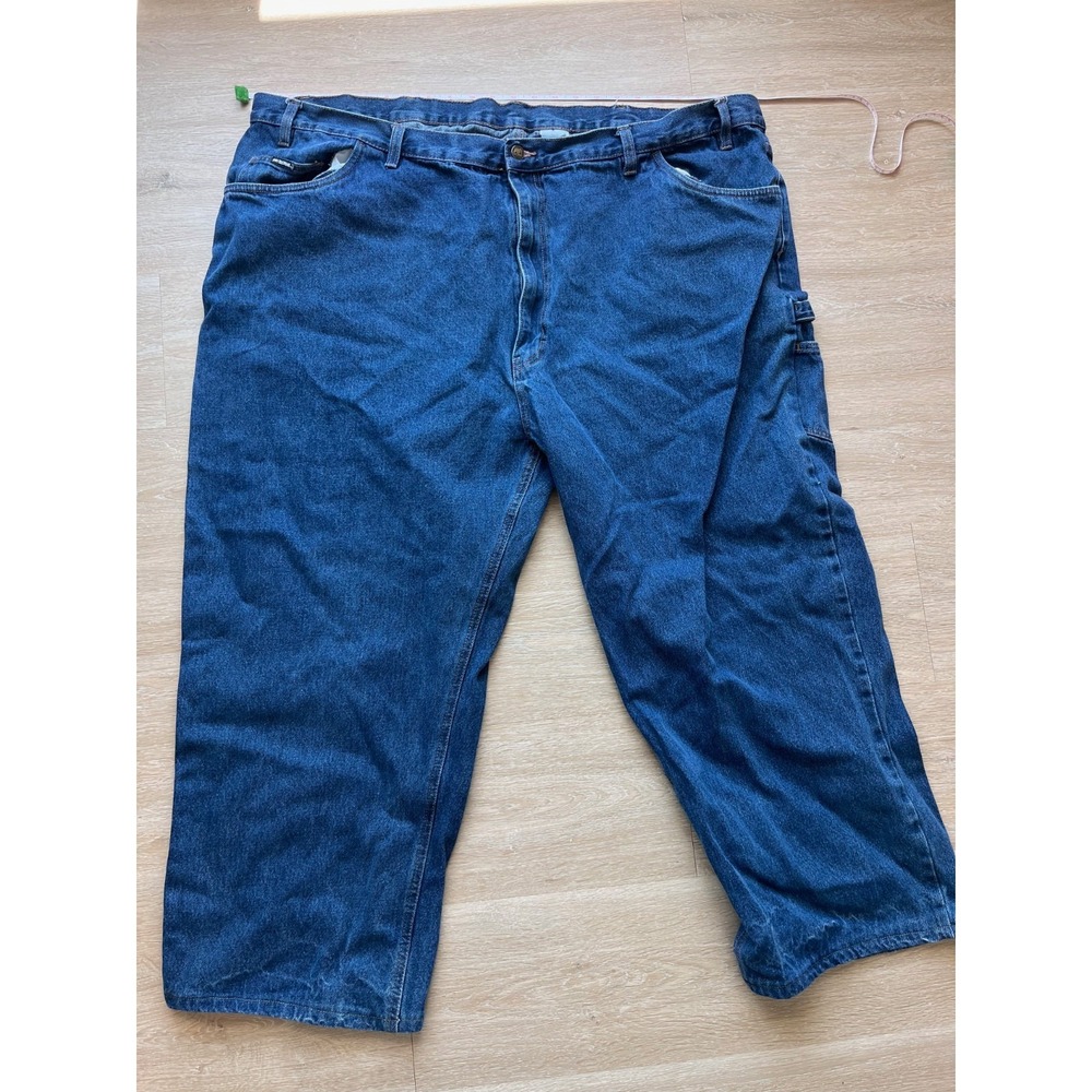 Berne Relaxed Fit Carpenter Jeans Mens 52x30 Blue Denim Cotton Straight Leg